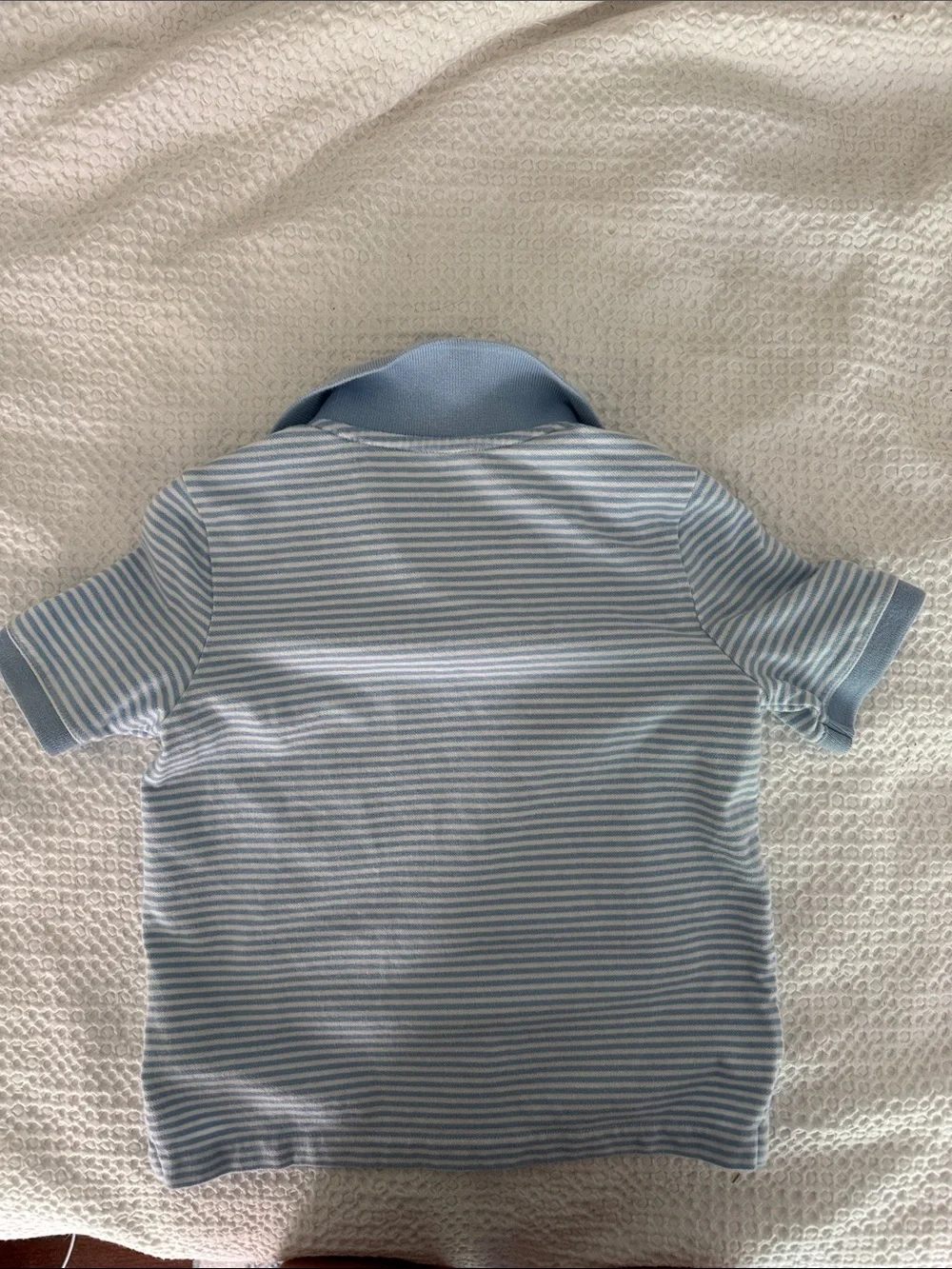 Vineyard Vines Light Blue & White Striped Polo 4T